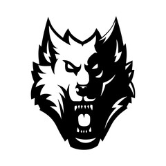 Fototapeta premium Angry Wolf logo design vector. Wolves logos for esport gaming