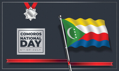 Comoros National Day, Vector Template Design