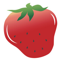 赤いイチゴのイラスト