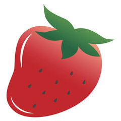 赤いイチゴのイラスト