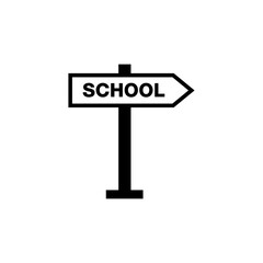 school building line icon