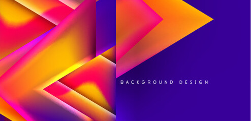 Abstract bakground with overlapping triangles and fluid gradients for covers, templates, flyers, placards, brochures, banners