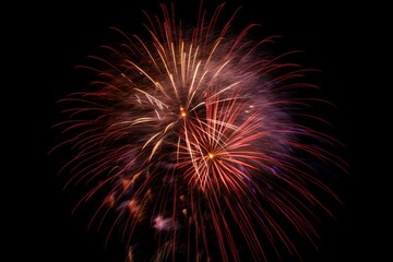 Fototapeta premium fireworks have started and all kinds of firework from generative ai
