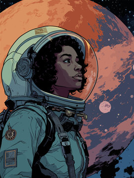 A Black Woman As An Astronaut