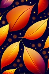 abstract background pattern with leaves