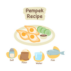 pempek illustration recipe concept