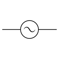 AC voltage source symbol icon vector illustration