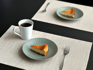 コーヒーとチーズケーキ