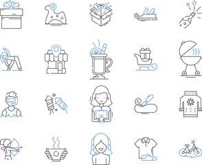 Art therapy outline icons collection. Art, Therapy, Painting, Drawing, Sculpting, Crafting, Music vector and illustration concept set. Creative, Expression, Mandalas linear signs