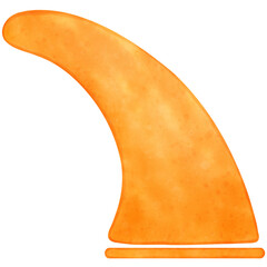 Surfboard, Surf Fin, Fin Surf, Surf illustration, watercolor