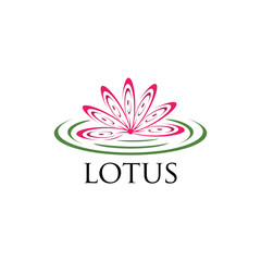 lotus logo with elegant and colorful design for wellness