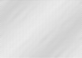 Halftone vector background. Monochrome halftone pattern. Abstract geometric dots background. Pop Art comic gradient black white texture. Design for presentation banner, poster, flyer, business card.