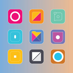 3X3 Icon Pack Design Colorful