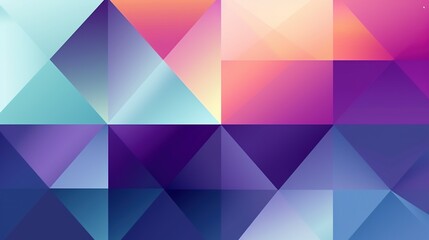 Fototapeta premium Abstract geometric background with colorful triangles.Generative Ai