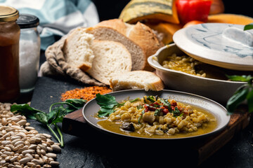 South American Gastronomy: A Tasty Bowl of Argentine Locro with Pumpkin and Corn