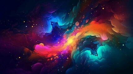 Obraz na płótnie Canvas a beautiful abstract vibrant wallpaper in space and flowing galaxy. generative AI