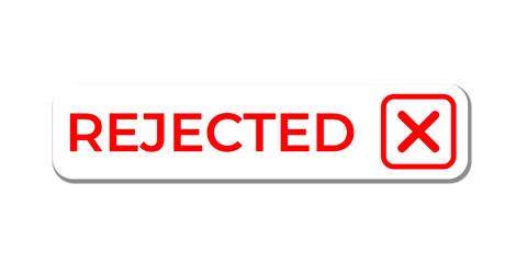 cross mark with rejected icon template transparent