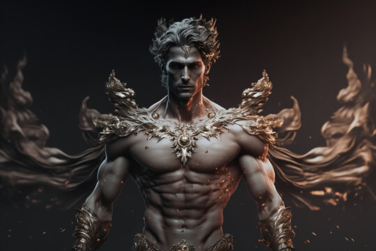 Apollo. Historical Old and Ancient Mythology - Olympic Gods. Greek rulers and lords , heavenly powers, kings. ancient third generation gods, supreme deities who dwelt on mount olympus. Generative AI