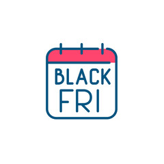 Calendar icon with words Black Friday on it