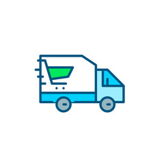 Shopping cart delivery truck