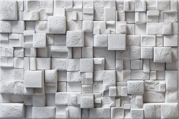 white cube wall on a white background. Generative AI