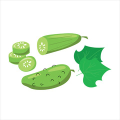 Cucumber vector drawing icon. Illustration of farm product for design advertising products shop or market