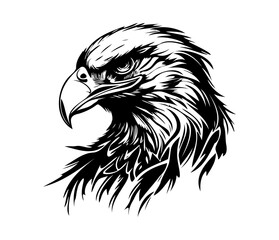  Eagle Face, Silhouettes Eagle Face SVG, black and white Eagle vector