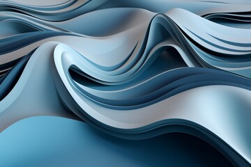 a beautiful abstract vibrant wallpaper in gray and blue, style of flowing fabric. generative AI