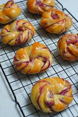 Sweet potato braided buns 
