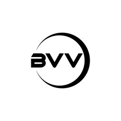BVV letter logo design with white background in illustrator, cube logo, vector logo, modern alphabet font overlap style. calligraphy designs for logo, Poster, Invitation, etc.