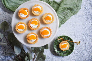 Fruit pie in white background 