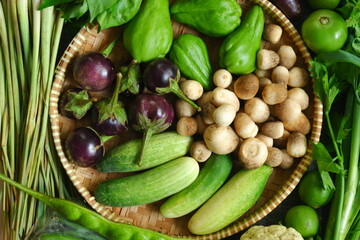 vegetables in a basket 