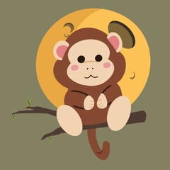 Monkey Near The Moon