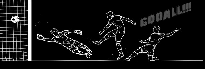 Great editable vector design of soccer match in action best for your digital design and print	
