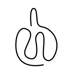 hand drawn continuous garlic line