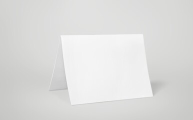 Mockup of a blank white paper card