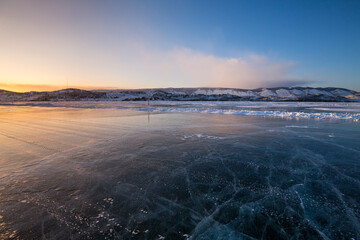 Ice of Lake Baikal