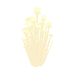 エノキタケ。フラットなベクターイラスト。
Enokitake mushroom. Flat designed vector illustration.