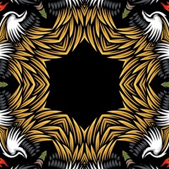 Mandala ornament ethnic decoration. Element design for textile, fabric, frame and border, or fashion paper print.