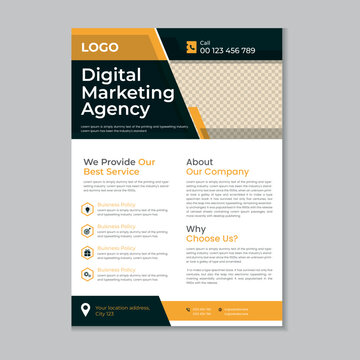 Corporate business flyer, Flyer cover design, Annual report, Corporate presentation, Digital marketing layout, Digital marketing flyer, Business brochure template design with mockup