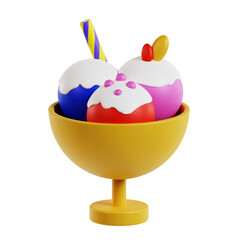 3d happy birthday related icon, happy anniversary and celebration illustration element