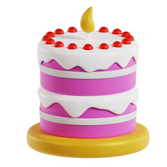 3d happy birthday related icon, happy anniversary and celebration illustration element