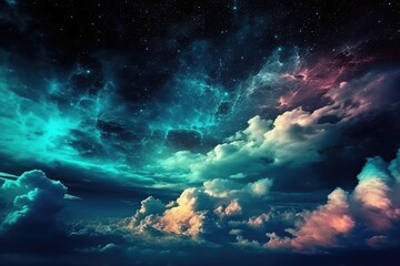 Obraz na płótnie Canvas Cosmic Dreams: A Mystical Sky with Galactic Wonders - Generative AI 11