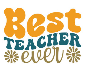 Teacher SVG Bundle - Retro Teacher svg, Teacher Life svg, Teacher Retro svg, Retro Wavy Text svg, Teacher Quotes svg, Teacher PNG