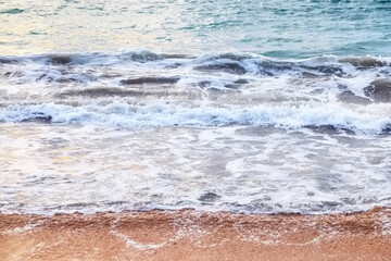 sea foam on the sand abstract background abstract water ocean