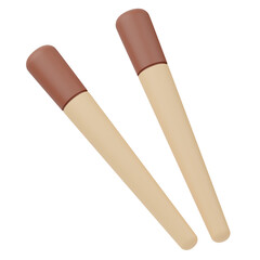 Chopsticks Kitchen Tools 3D Illustration