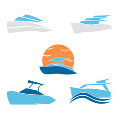 Obraz premium Boat Sea Logo