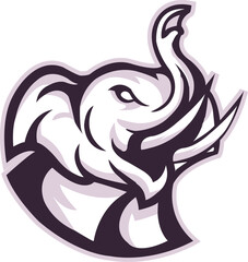 Elephant Logo Vector Template Illustration Design. Mascot Elephant Logo design Elephant sport logo