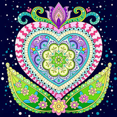illustration of a colorful flower shape pattern 