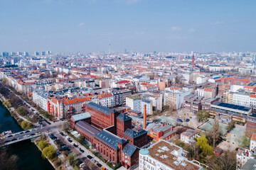 Fototapeta na wymiar Aerial view of Kreuzberg, Berlin, Germany